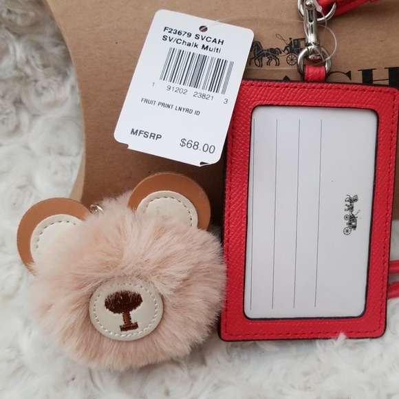 Coach Berry Print Badge Holder  ~ RARE - Picture 4 of 4